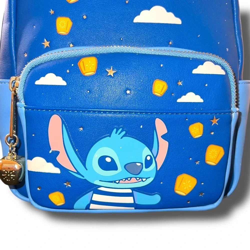 DISNEY Loungefly Mini Backpack Lilo Stitch Lanterns Night Sky‎ Clouds